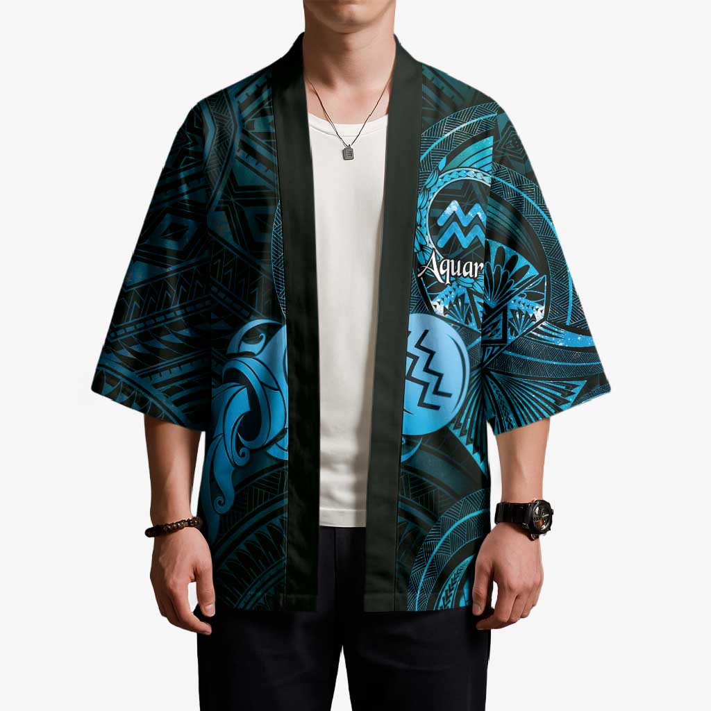 Personalised Polynesia Zodiac Aquarius Kimono Galaxy Polynesian Pattern Chest Tattoo Style LT14 - Polynesian Pride