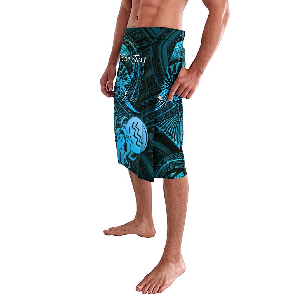 Personalised Polynesia Zodiac Aquarius Lavalava Galaxy Polynesian Pattern Chest Tattoo Style