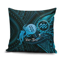 Personalised Polynesia Zodiac Aquarius Pillow Cover Galaxy Polynesian Pattern Chest Tattoo Style