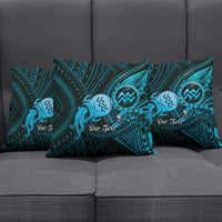 Personalised Polynesia Zodiac Aquarius Pillow Cover Galaxy Polynesian Pattern Chest Tattoo Style
