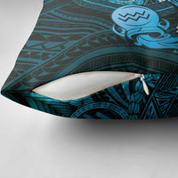 Personalised Polynesia Zodiac Aquarius Pillow Cover Galaxy Polynesian Pattern Chest Tattoo Style