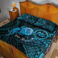 Personalised Polynesia Zodiac Aquarius Quilt Bed Set Galaxy Polynesian Pattern Chest Tattoo Style LT14 - Polynesian Pride