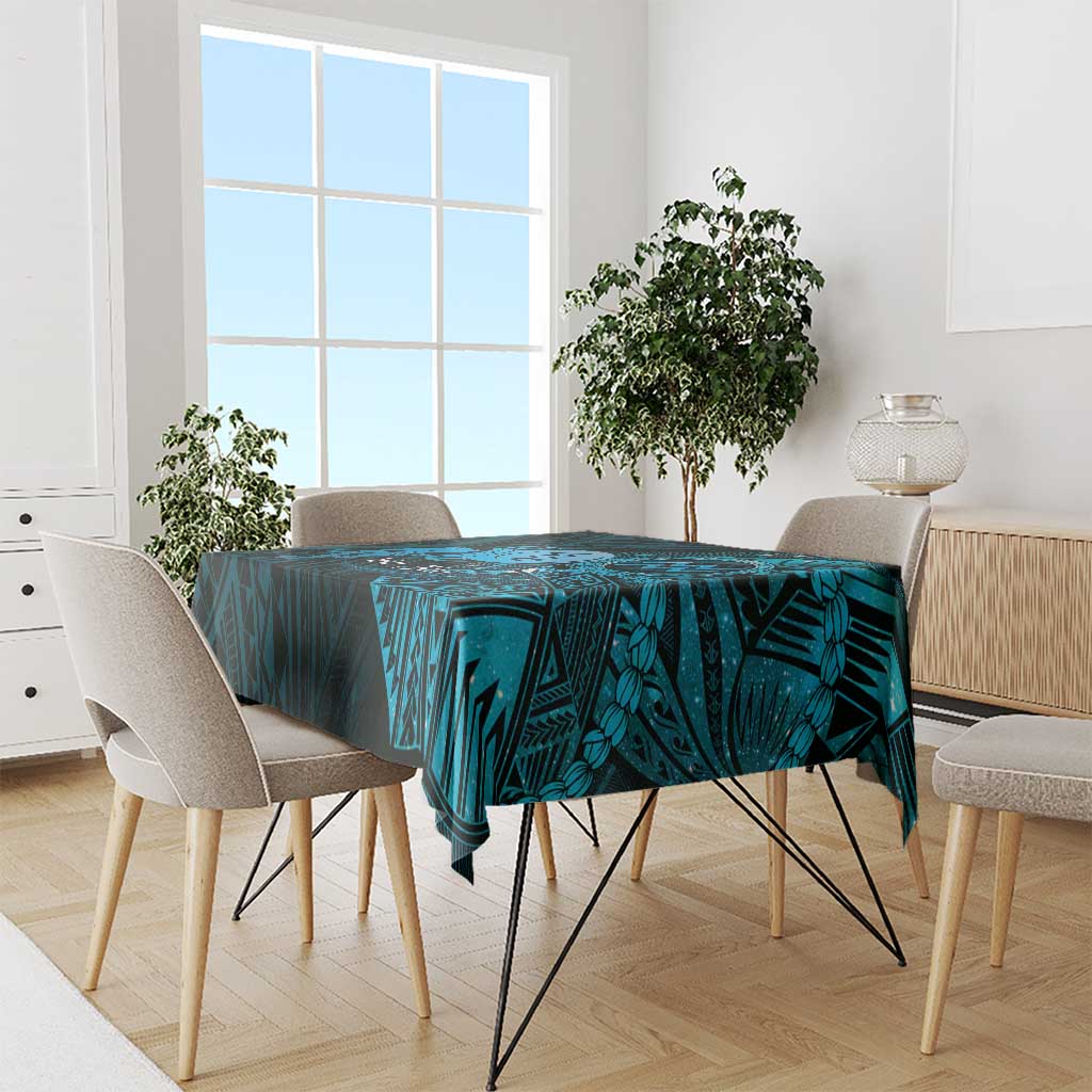 Personalised Polynesia Zodiac Aquarius Tablecloth Galaxy Polynesian Pattern Chest Tattoo Style