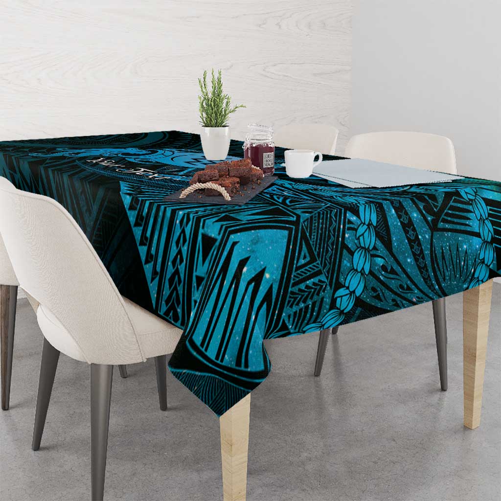 Personalised Polynesia Zodiac Aquarius Tablecloth Galaxy Polynesian Pattern Chest Tattoo Style