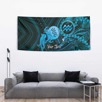 Personalised Polynesia Zodiac Aquarius Tapestry Galaxy Polynesian Pattern Chest Tattoo Style