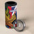 Hawaii And Tonga 4 in 1 Can Cooler Tumbler Shark Tattoo With Tongan Coat Of Arms