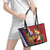 Hawaii And Tonga Leather Tote Bag Shark Tattoo With Tongan Coat Of Arms