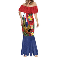 Hawaii And Tonga Mermaid Dress Shark Tattoo With Tongan Coat Of Arms