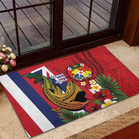 Hawaii And Tonga Rubber Doormat Shark Tattoo With Tongan Coat Of Arms