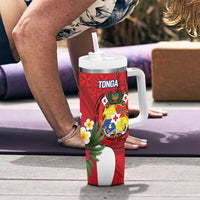 Hawaii And Tonga Tumbler With Handle Shark Tattoo With Tongan Coat Of Arms