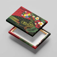 Hawaii And Tonga Canvas Wall Art King Kamehameha Tribal Ngatu Pattern