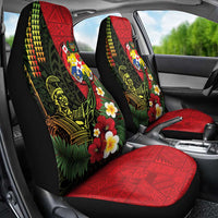 Hawaii And Tonga Car Seat Cover King Kamehameha Tribal Ngatu Pattern