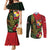 Hawaii And Tonga Couples Matching Mermaid Dress and Long Sleeve Button Shirt King Kamehameha Tribal Ngatu Pattern