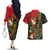 Hawaii And Tonga Couples Matching Off The Shoulder Long Sleeve Dress and Hawaiian Shirt King Kamehameha Tribal Ngatu Pattern