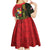 Hawaii And Tonga Kid Short Sleeve Dress King Kamehameha Tribal Ngatu Pattern