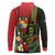 Hawaii And Tonga Long Sleeve Polo Shirt King Kamehameha Tribal Ngatu Pattern