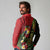 Hawaii And Tonga Long Sleeve Polo Shirt King Kamehameha Tribal Ngatu Pattern