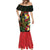 Hawaii And Tonga Mermaid Dress King Kamehameha Tribal Ngatu Pattern