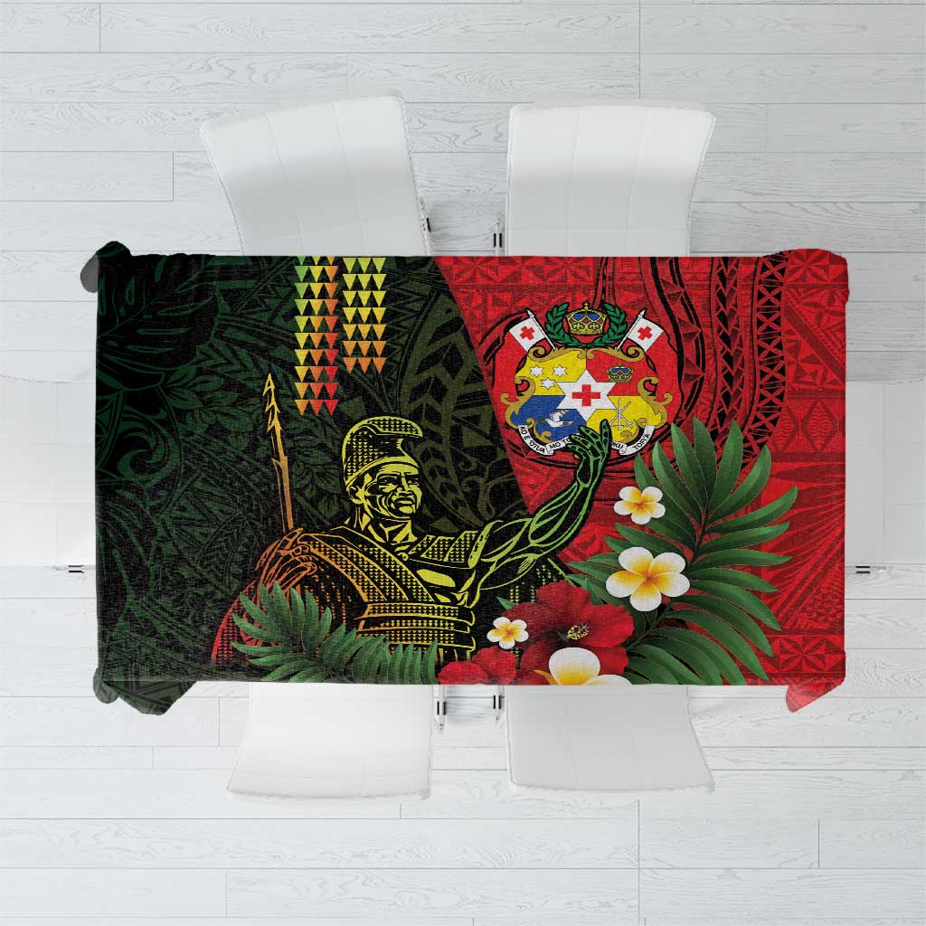 Hawaii And Tonga Tablecloth King Kamehameha Tribal Ngatu Pattern