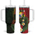 Hawaii And Tonga Tumbler With Handle King Kamehameha Tribal Ngatu Pattern