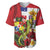 Hawaii And Tonga Baseball Jersey King Kalakaua Tribal Gecko Tongan Ngatu