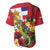 Hawaii And Tonga Baseball Jersey King Kalakaua Tribal Gecko Tongan Ngatu