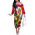 Hawaii And Tonga Family Matching Off The Shoulder Long Sleeve Dress and Hawaiian Shirt King Kalakaua Tribal Gecko Tongan Ngatu