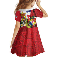 Hawaii And Tonga Family Matching Puletasi and Hawaiian Shirt King Kalakaua Tribal Gecko Tongan Ngatu