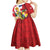 Hawaii And Tonga Kid Short Sleeve Dress King Kalakaua Tribal Gecko Tongan Ngatu