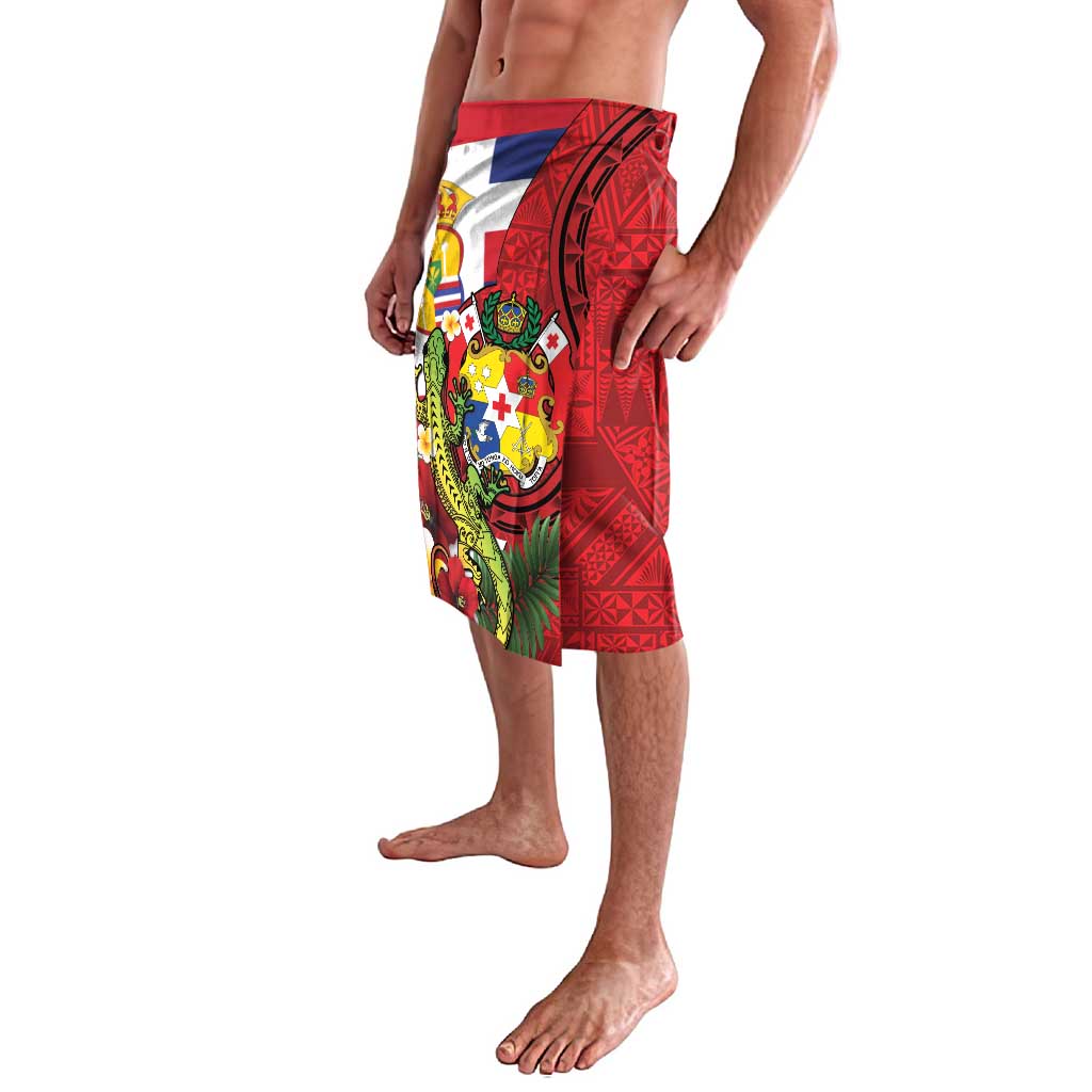 Hawaii And Tonga Lavalava King Kalakaua Tribal Gecko Tongan Ngatu