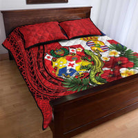 Hawaii And Tonga Quilt Bed Set King Kalakaua Tribal Gecko Tongan Ngatu