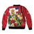Hawaii And Tonga Sleeve Zip Bomber Jacket King Kalakaua Tribal Gecko Tongan Ngatu
