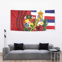 Hawaii And Tonga Tapestry King Kalakaua Tribal Gecko Tongan Ngatu