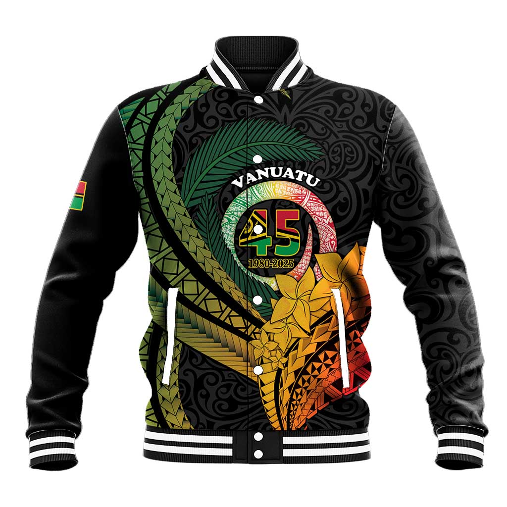Personalised Vanuatu Independence Day Baseball Jacket July 30 Pig Tusk Long God Yumi Stanap