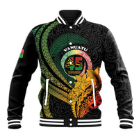 Personalised Vanuatu Independence Day Baseball Jacket July 30 Pig Tusk Long God Yumi Stanap