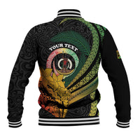 Personalised Vanuatu Independence Day Baseball Jacket July 30 Pig Tusk Long God Yumi Stanap