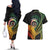 Personalised Vanuatu Independence Day Couples Matching Off The Shoulder Long Sleeve Dress and Hawaiian Shirt July 30 Pig Tusk Long God Yumi Stanap