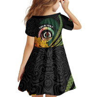 Personalised Vanuatu Independence Day Family Matching Off The Shoulder Long Sleeve Dress and Hawaiian Shirt July 30 Pig Tusk Long God Yumi Stanap