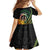 Personalised Vanuatu Independence Day Family Matching Off The Shoulder Long Sleeve Dress and Hawaiian Shirt July 30 Pig Tusk Long God Yumi Stanap