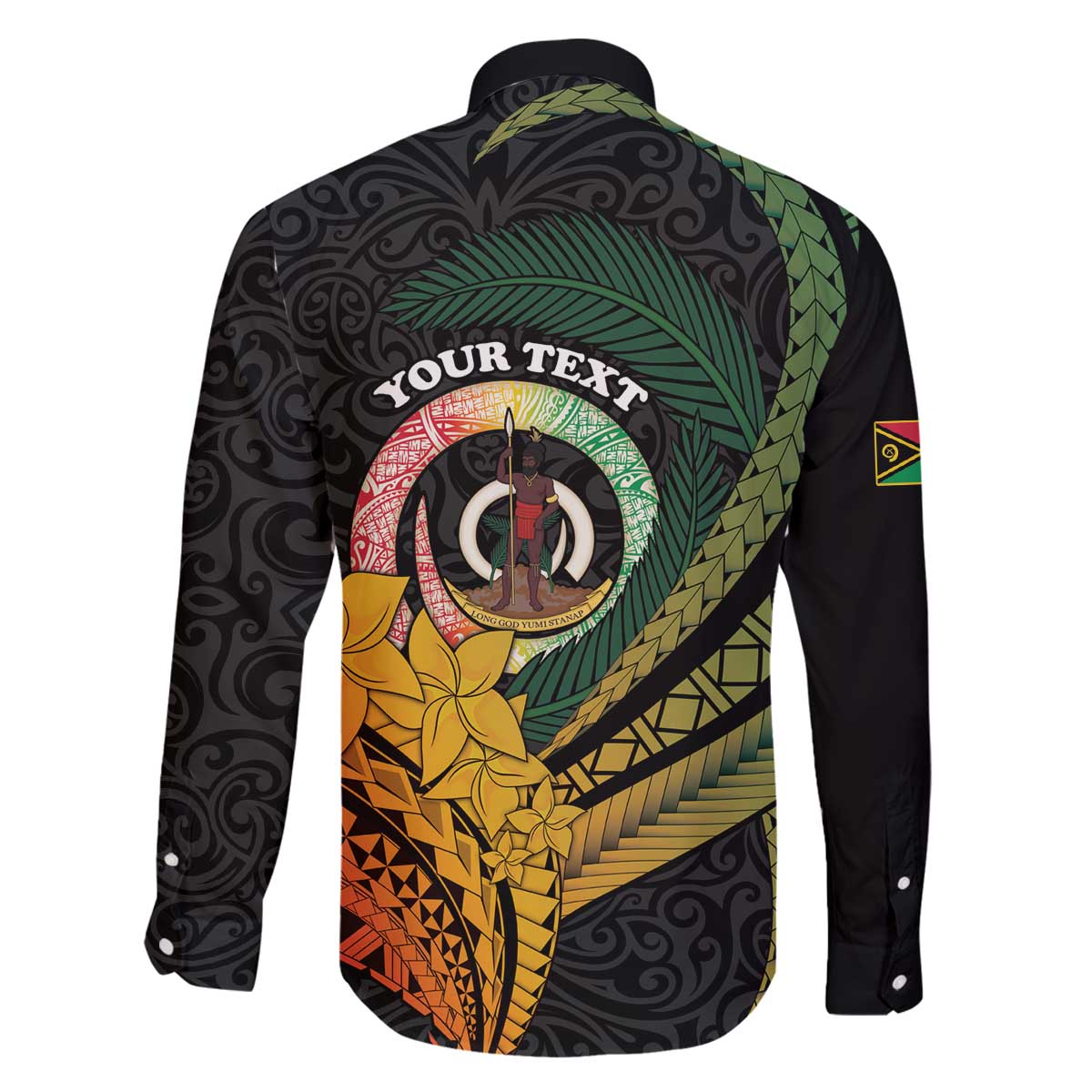 Personalised Vanuatu Independence Day Family Matching Off The Shoulder Long Sleeve Dress and Hawaiian Shirt July 30 Pig Tusk Long God Yumi Stanap