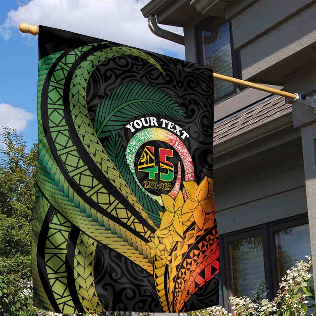 Personalised Vanuatu Independence Day Garden Flag July 30 Pig Tusk Long God Yumi Stanap