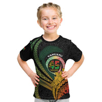 Personalised Vanuatu Independence Day Kid T Shirt July 30 Pig Tusk Long God Yumi Stanap