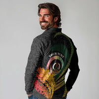 Personalised Vanuatu Independence Day Long Sleeve Polo Shirt July 30 Pig Tusk Long God Yumi Stanap LT14 - Polynesian Pride
