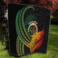 Personalised Vanuatu Independence Day Quilt July 30 Pig Tusk Long God Yumi Stanap