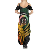 Personalised Vanuatu Independence Day Summer Maxi Dress July 30 Pig Tusk Long God Yumi Stanap