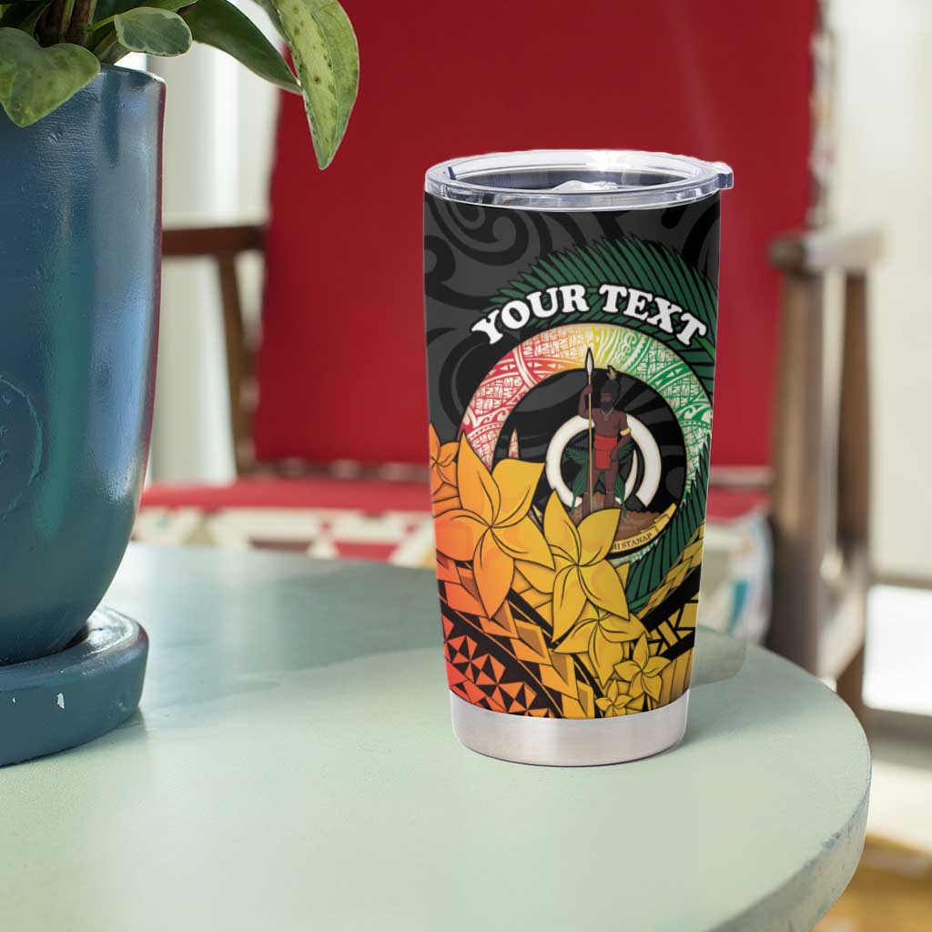 Personalised Vanuatu Independence Day Tumbler Cup July 30 Pig Tusk Long God Yumi Stanap LT14 - Polynesian Pride