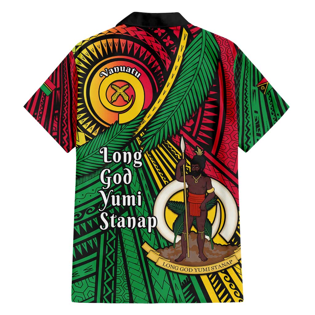 Halo Vanuatu Family Matching Long Sleeve Bodycon Dress and Hawaiian Shirt Happy 45th Independence Anniversary