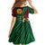 Halo Vanuatu Family Matching Off The Shoulder Long Sleeve Dress and Hawaiian Shirt Happy 45th Independence Anniversary