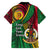 Halo Vanuatu Family Matching Off The Shoulder Long Sleeve Dress and Hawaiian Shirt Happy 45th Independence Anniversary