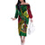 Halo Vanuatu Family Matching Off The Shoulder Long Sleeve Dress and Hawaiian Shirt Happy 45th Independence Anniversary